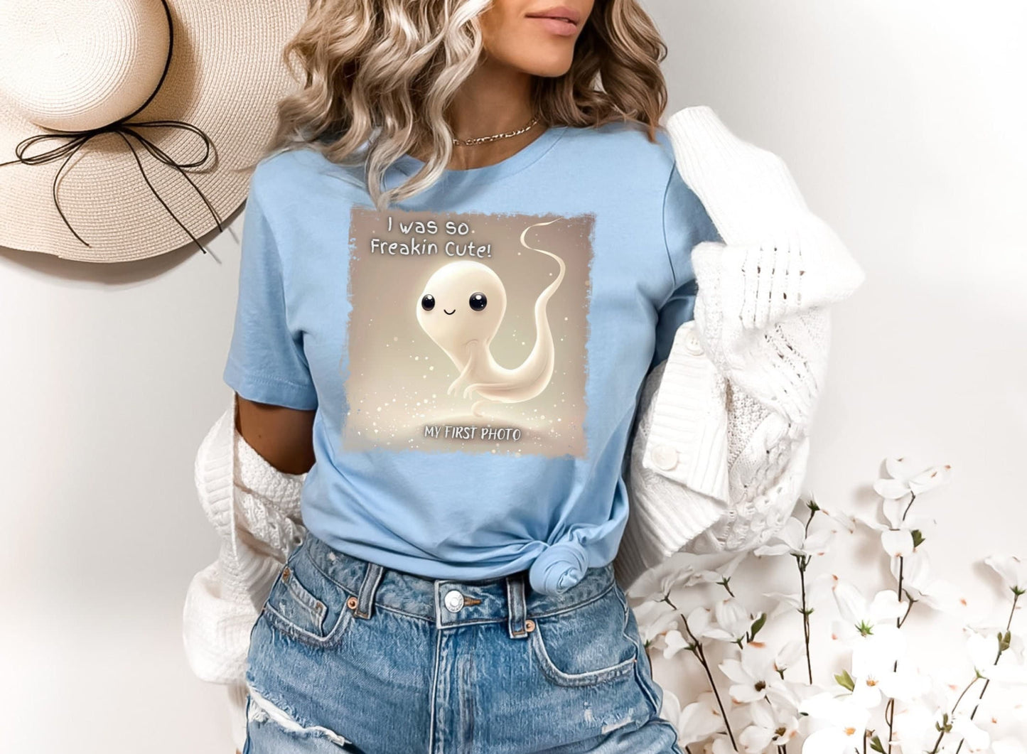 I was so Freakin Cute Sperm Shirt, My First Photo Sperm Tee, Super Cute Sperm T - Shirt, Adorable Sperm baby picture tee