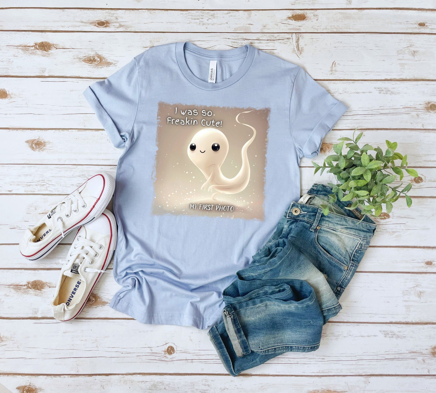 I was so Freakin Cute Sperm Shirt, My First Photo Sperm Tee, Super Cute Sperm T - Shirt, Adorable Sperm baby picture tee