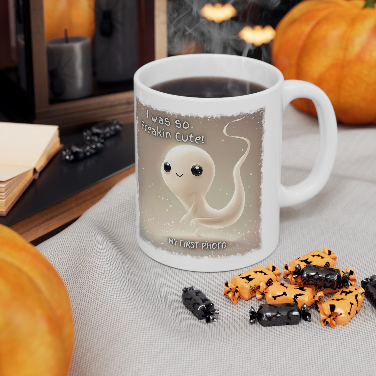 I was so Freakin Cute Sperm Coffee, My First Photo Sperm Cup, Super Cute Sperm Mug, Adorable Sperm baby picture Mug