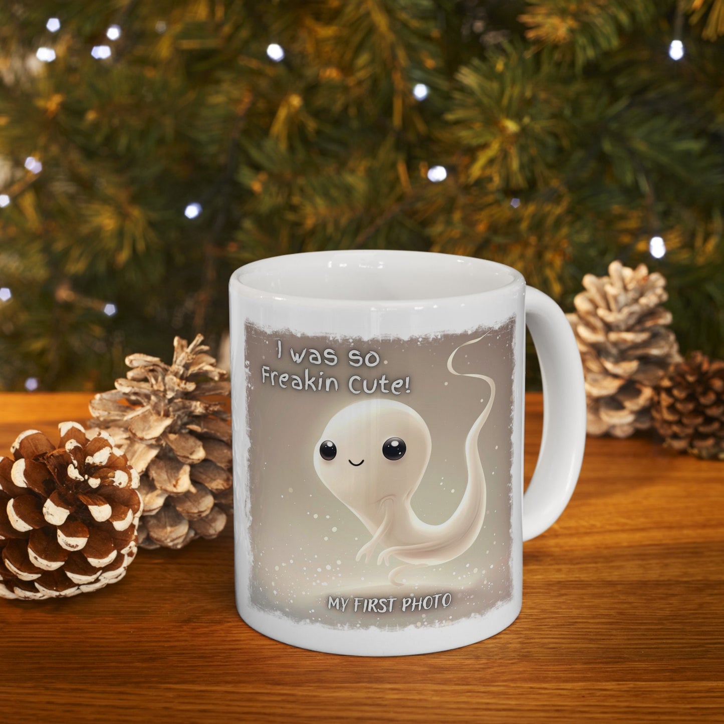 I was so Freakin Cute Sperm Coffee, My First Photo Sperm Cup, Super Cute Sperm Mug, Adorable Sperm baby picture Mug