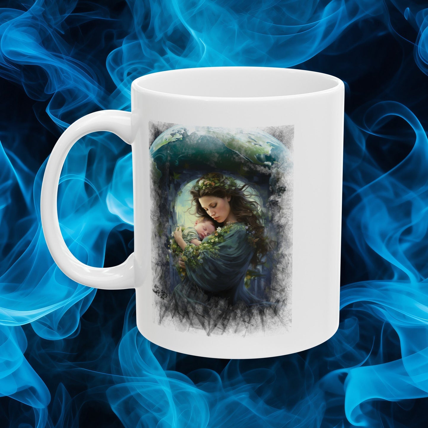 Mother of Earth Mug, Celebration of women and earth mug, Beautiful mug for going green, Great gift mug for family and friends