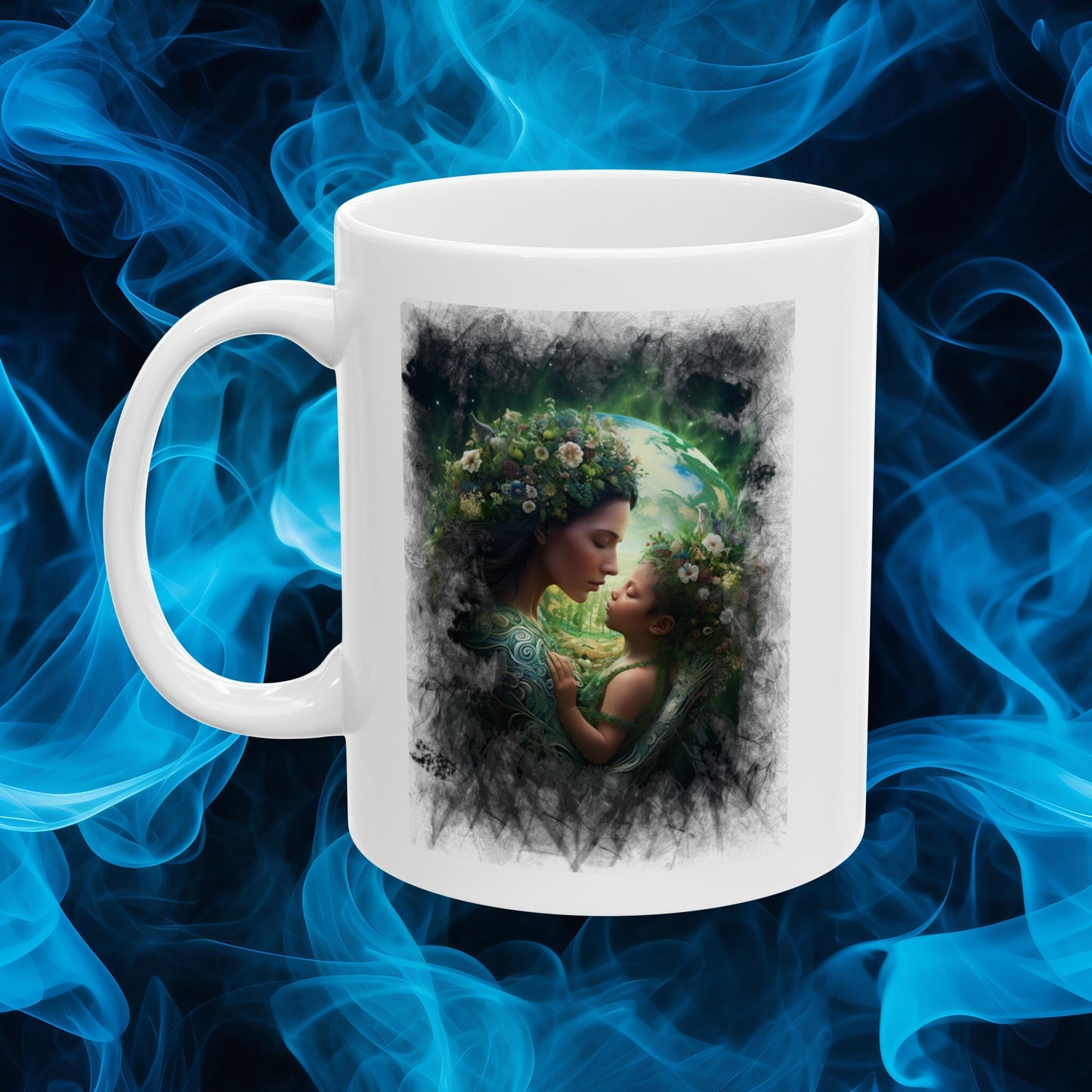 Mother of Earth Mug, Celebration of women and earth mug, Beautiful mug for going green, Great gift mug for family and friends
