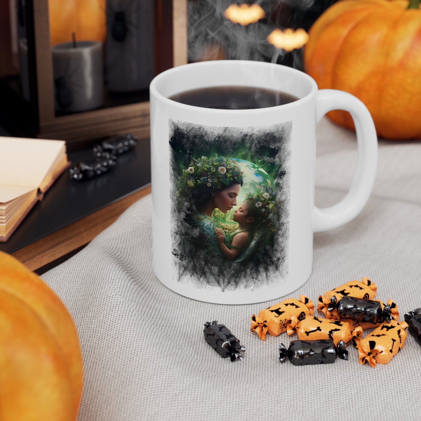Mother of Earth Mug, Celebration of women and earth mug, Beautiful mug for going green, Great gift mug for family and friends