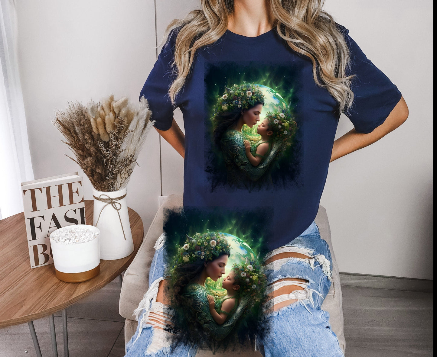 Mother Earth Shirt, Celebration of women and earth Tee, Beautiful Graphic Tee for going green, Great gift Shirt for family and friends