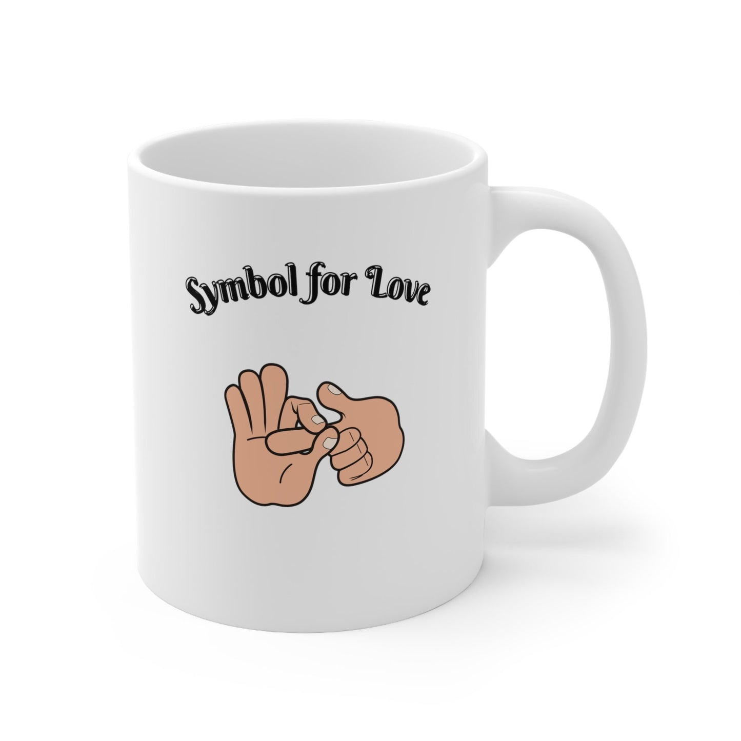 Ceramic funny love 11oz coffee Mug, symbol for love coffee mug, naughy cute coffee mug, hilarious naughty coffee mug, super funny coffee mug