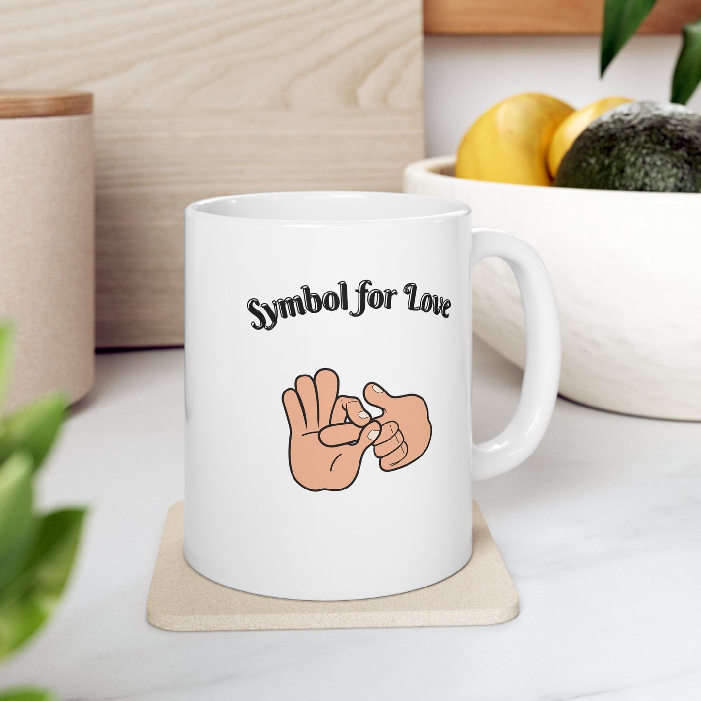 Ceramic funny love 11oz coffee Mug, symbol for love coffee mug, naughy cute coffee mug, hilarious naughty coffee mug, super funny coffee mug