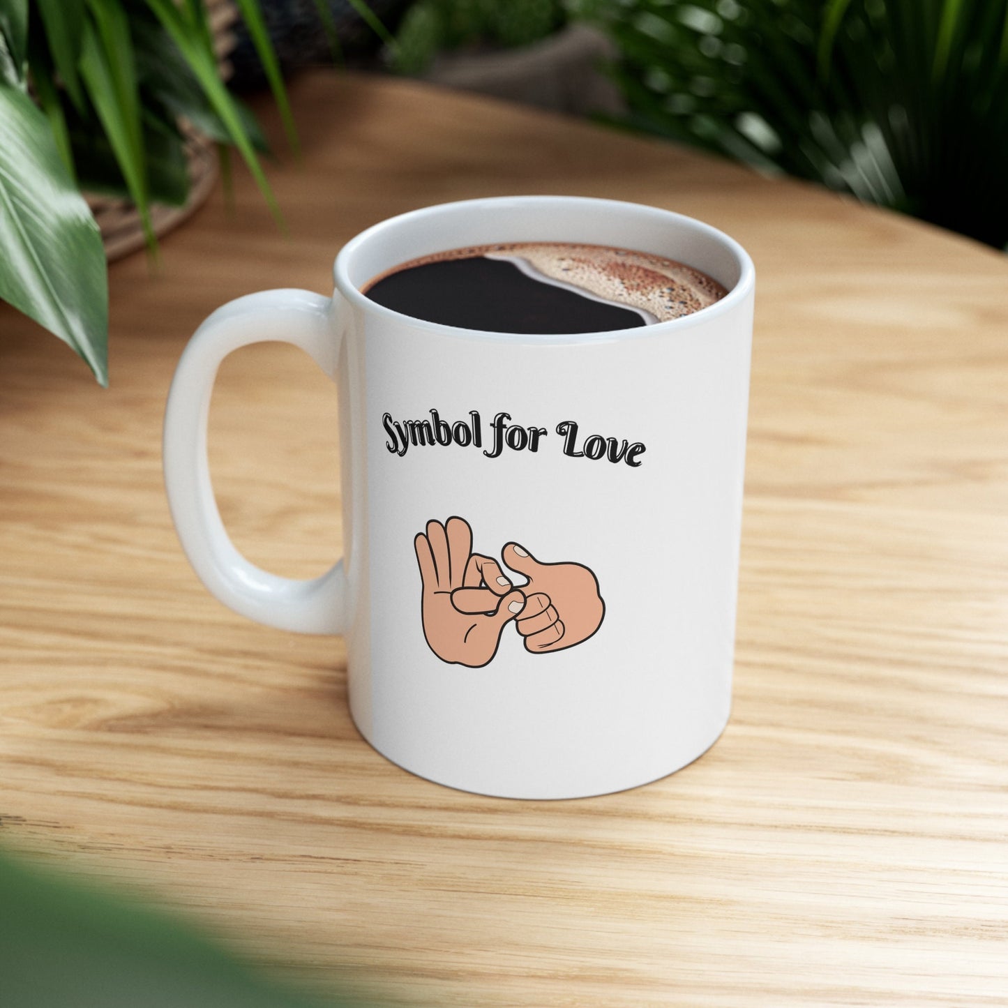 Ceramic funny love 11oz coffee Mug, symbol for love coffee mug, naughy cute coffee mug, hilarious naughty coffee mug, super funny coffee mug