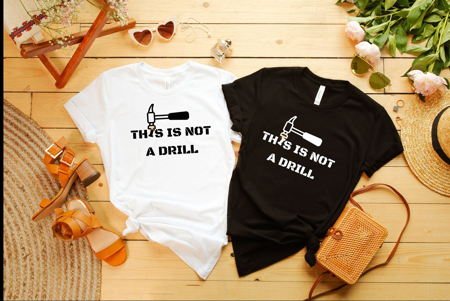 Humor Carpenter Tee, Shirt For Dad, Funny Dad Shirt, This Is Not A Drill Shirt, Funny Hammer Shirt, Handyman Hammer Shirt, Funny Joke Shirt
