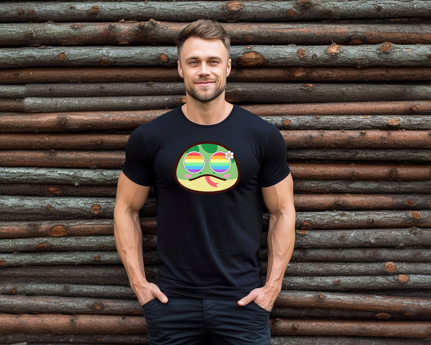 cute snake rainbow glasses shirt blue hat, Rainbow glasses on an adorable snake, precious snake showing off pride. Beautiful pride snake