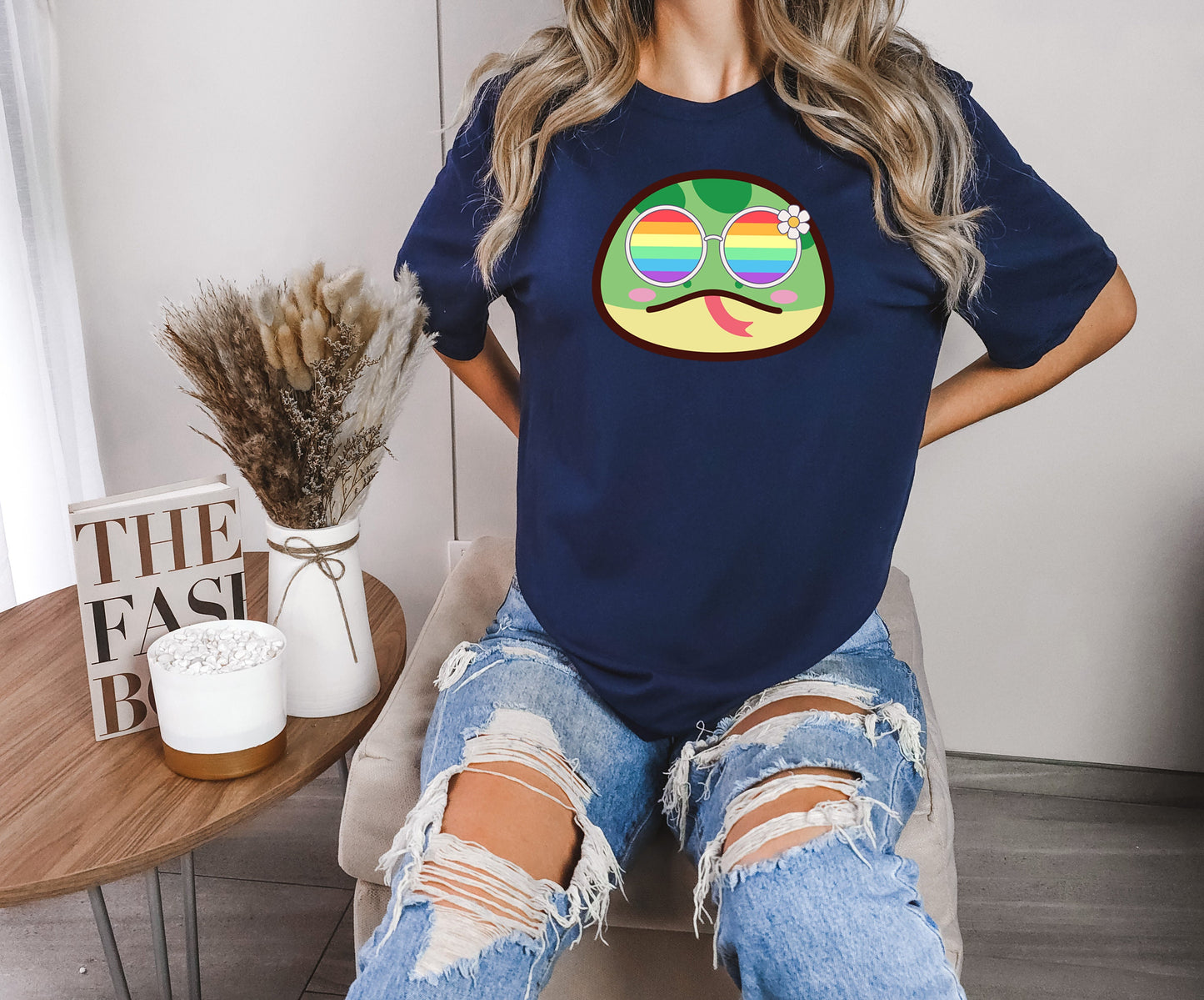 cute snake rainbow glasses shirt blue hat, Rainbow glasses on an adorable snake, precious snake showing off pride. Beautiful pride snake