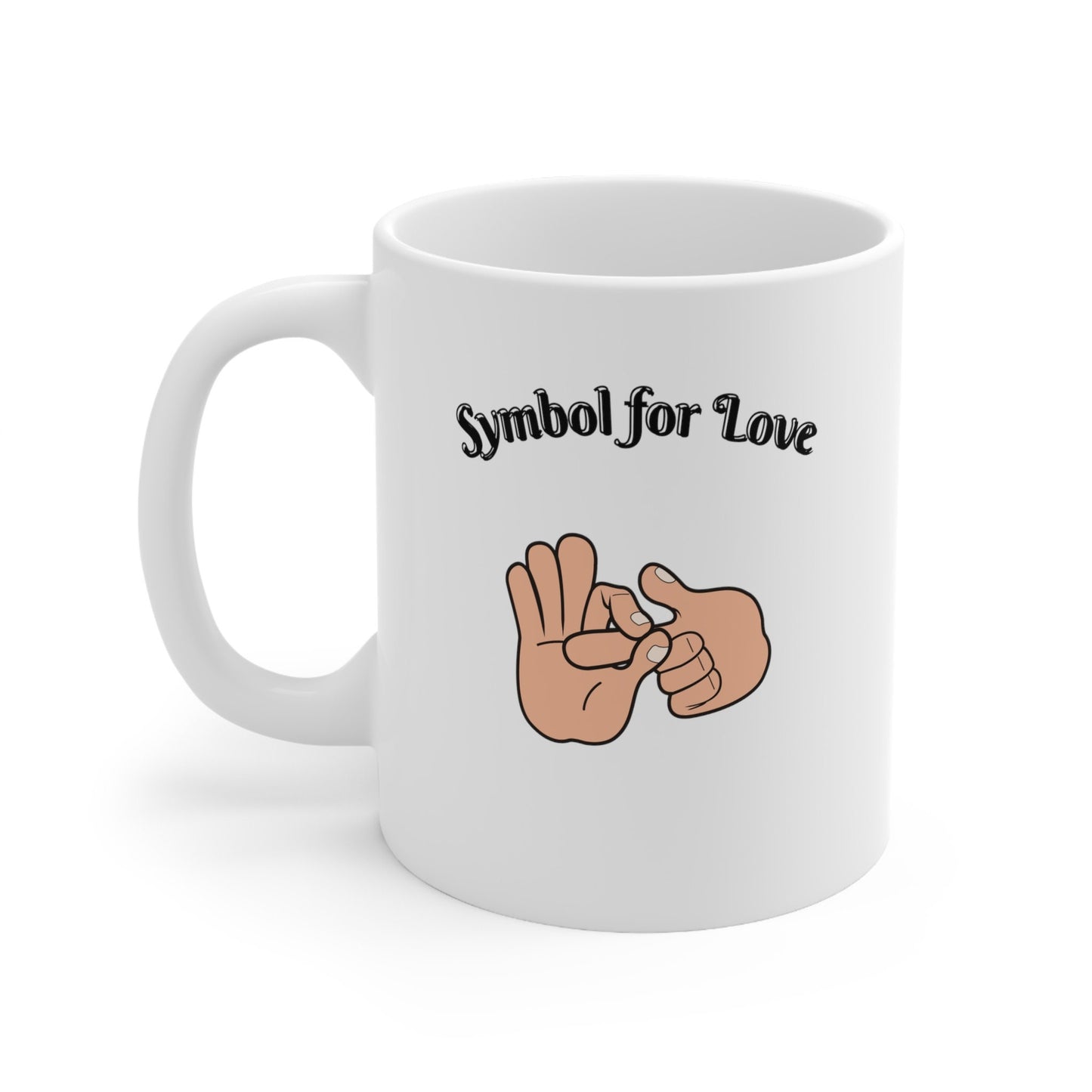 Ceramic funny love 11oz coffee Mug, symbol for love coffee mug, naughy cute coffee mug, hilarious naughty coffee mug, super funny coffee mug