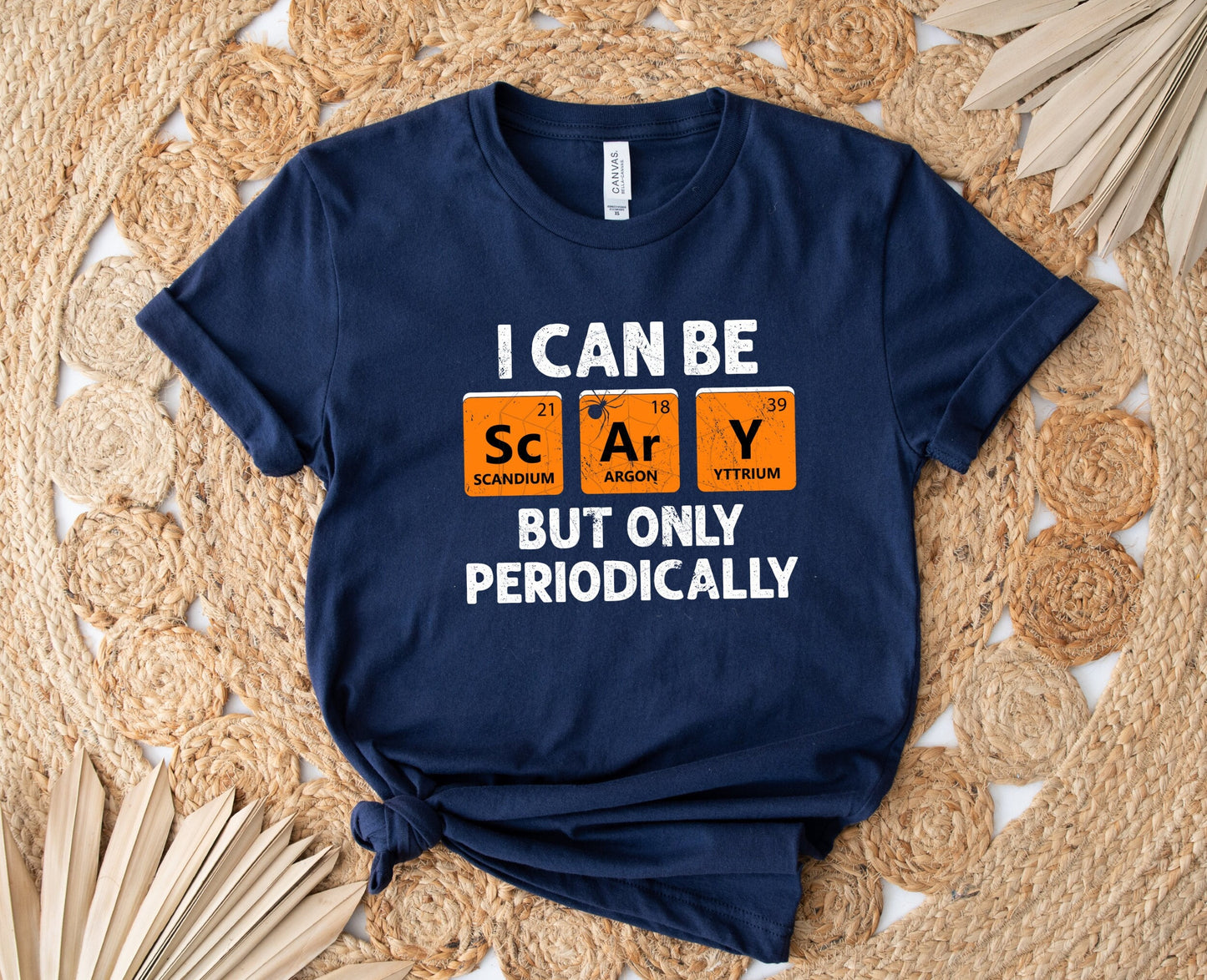 I Can Be Scary But Only Periodically T Shirt, Mens Womens Halloween Tees, Funny Halloween Shirt, Periodic Table Shirt, Cute Halloween Shirt