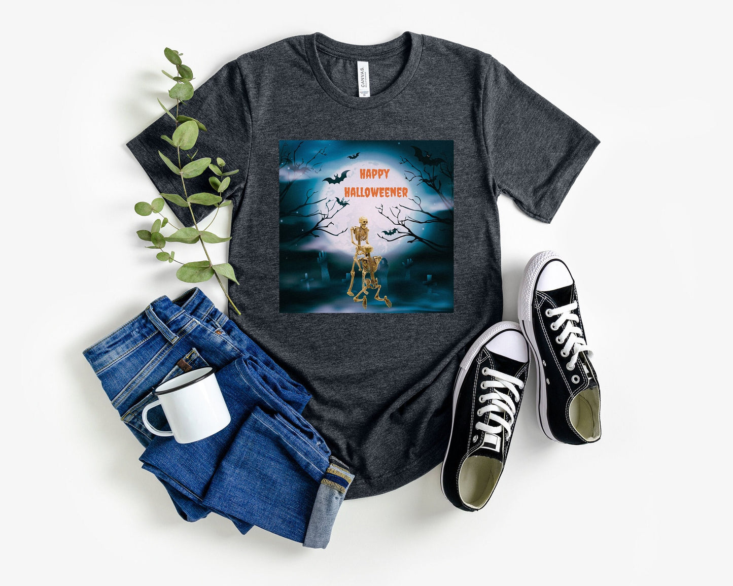 Skeleton getting skull in graveyard, Mens Womens Halloween Tee, Funny Halloween Shirt, Skeleton Oral Sex Shirt, sexy Naughty Halloween Shirt