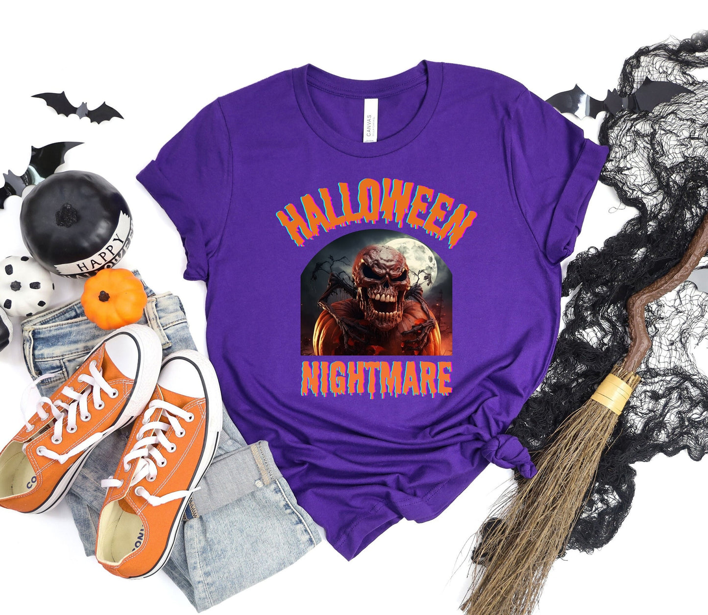 Scary Halloween Pumpkin shirt, Mens Womens Evil Halloween Tee, Horror Halloween T Shirt, Creepy Halloween Pumpkin Shirt, Dark Pumpkin shirt