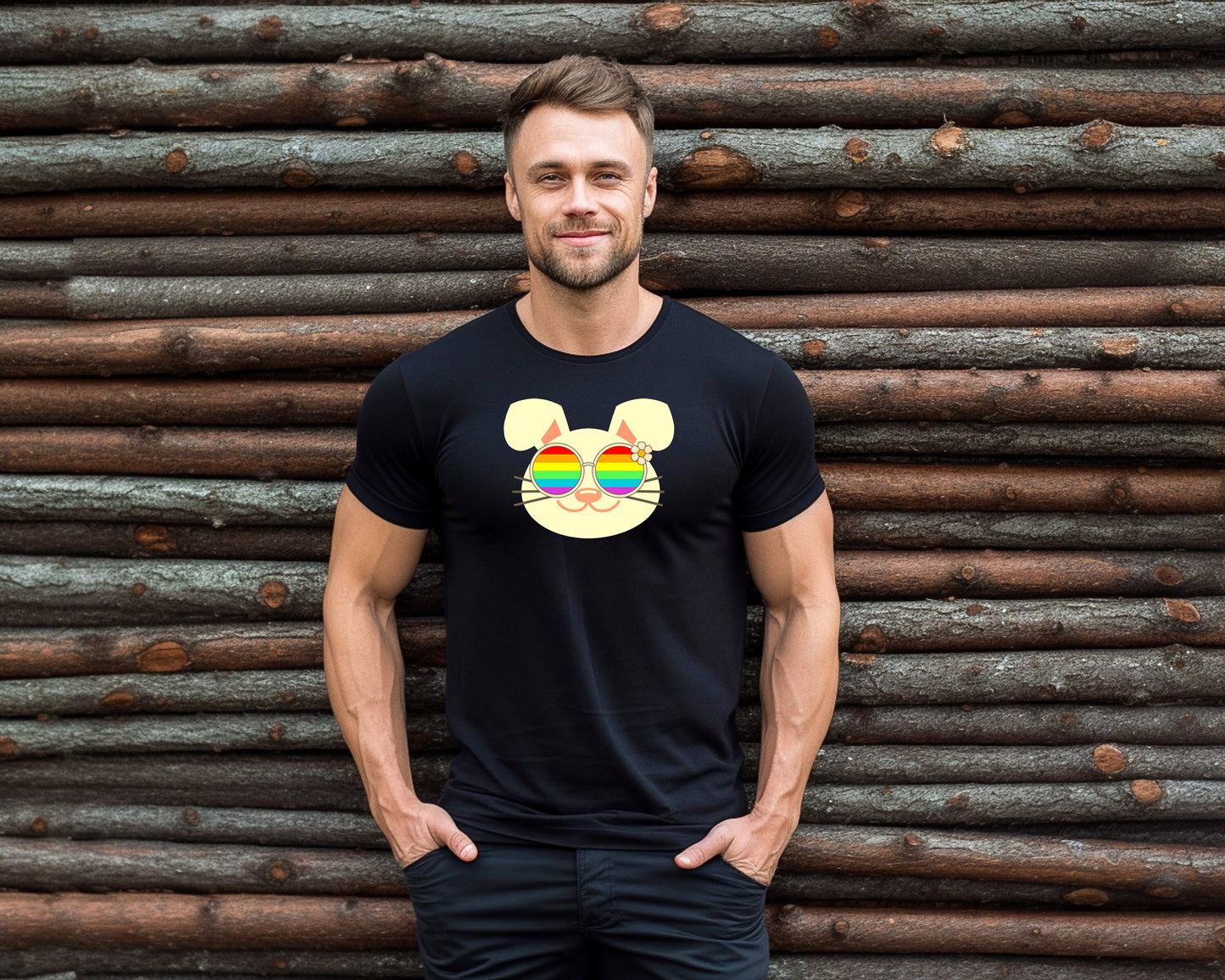 cute bunny rainbow glasses shirt, Rainbow glasses adorable Bunny, precious Bunny showing off pride. Beautiful pride Bunny