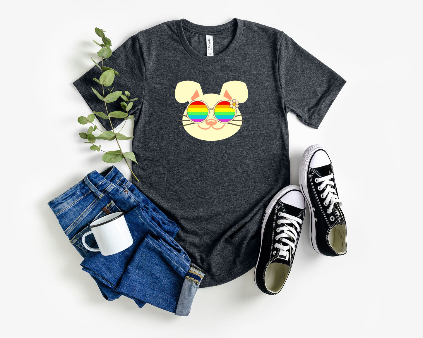 cute bunny rainbow glasses shirt, Rainbow glasses adorable Bunny, precious Bunny showing off pride. Beautiful pride Bunny