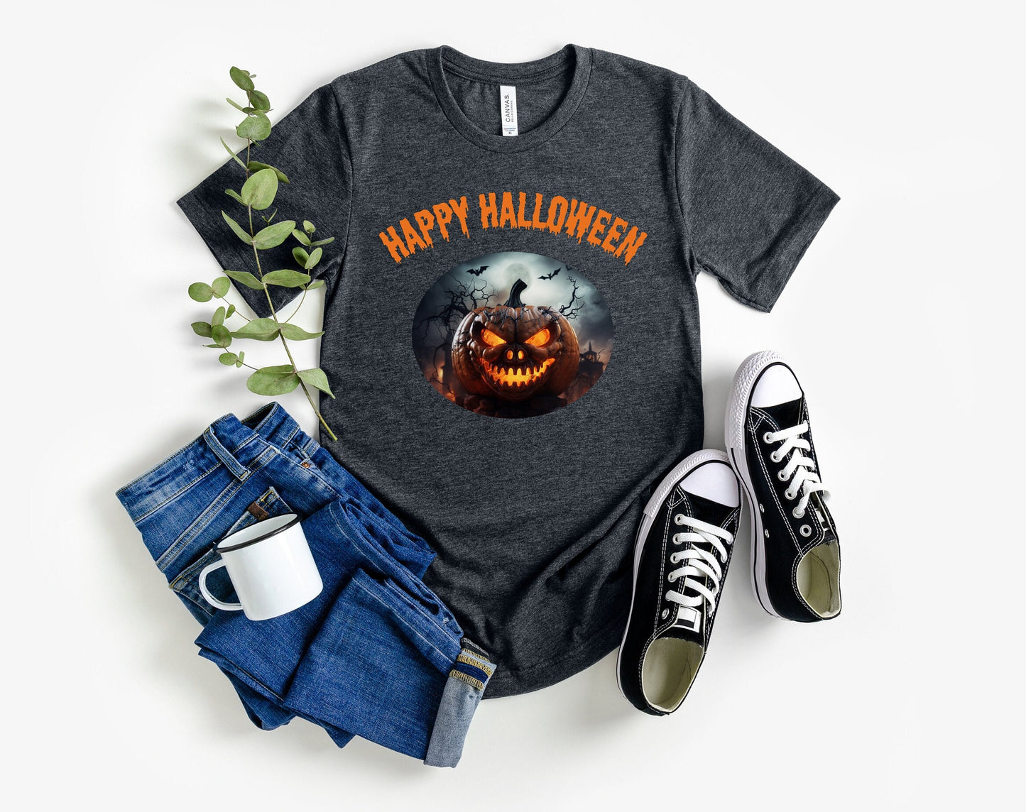 Scary Halloween Pumpkin shirt, Mens Womens Evil Halloween Tee, Horror Halloween T Shirt, Creepy Halloween Pumpkin Shirt, Dark Pumpkin shirt