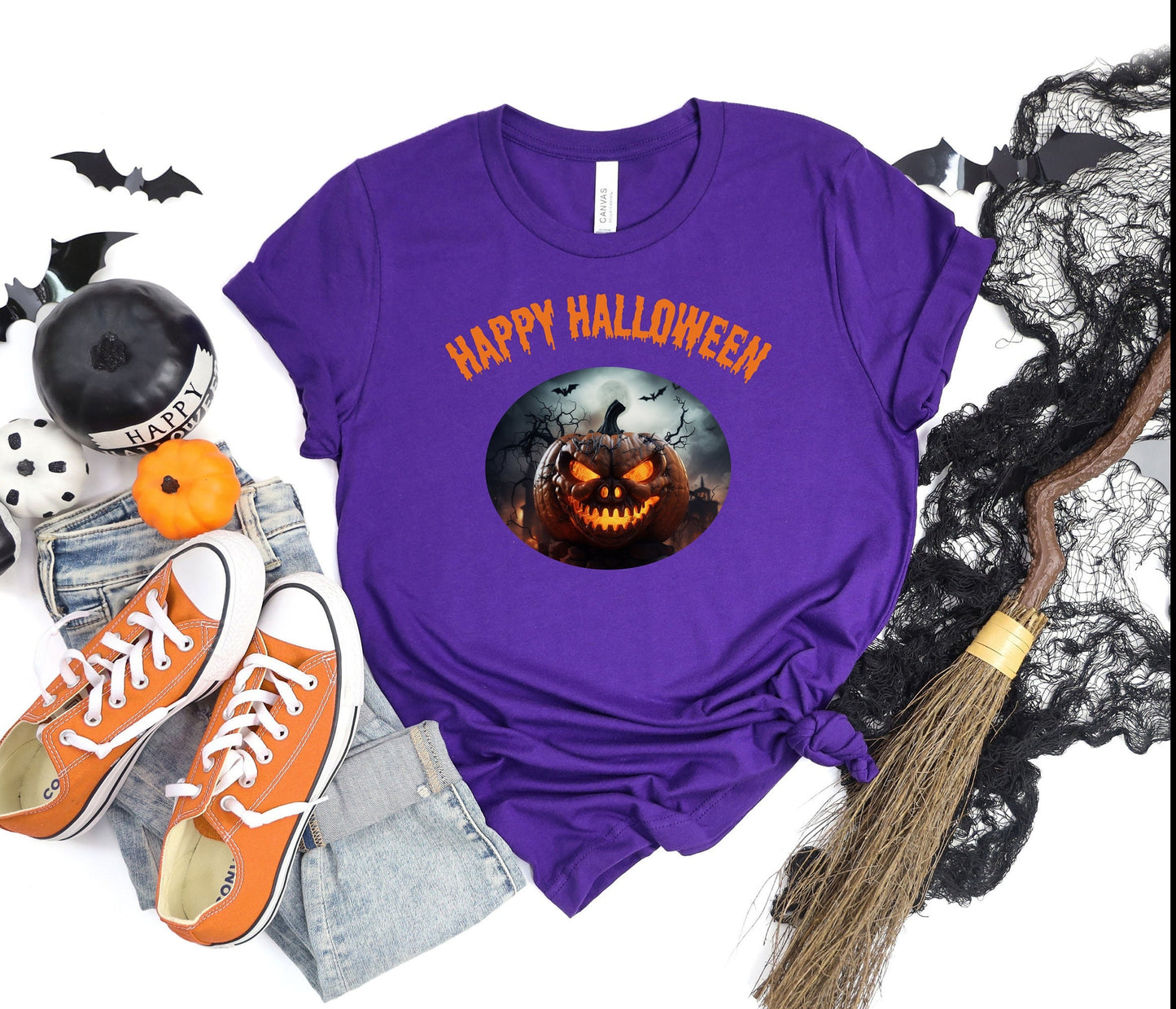 Scary Halloween Pumpkin shirt, Mens Womens Evil Halloween Tee, Horror Halloween T Shirt, Creepy Halloween Pumpkin Shirt, Dark Pumpkin shirt