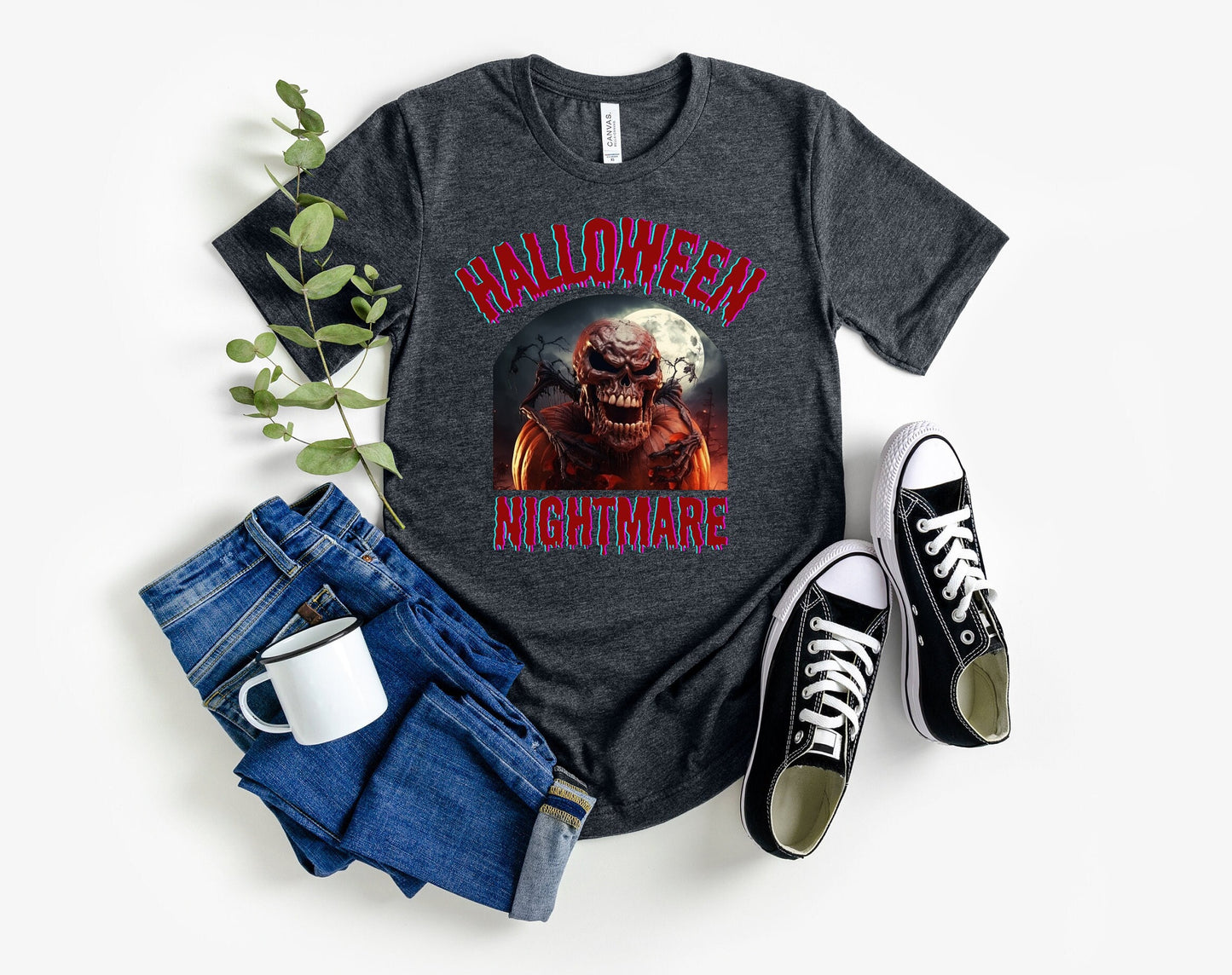 Scary Halloween Pumpkin shirt, Mens Womens Evil Halloween Tee, Horror Halloween T Shirt, Creepy Halloween Pumpkin Shirt, Dark Pumpkin shirt