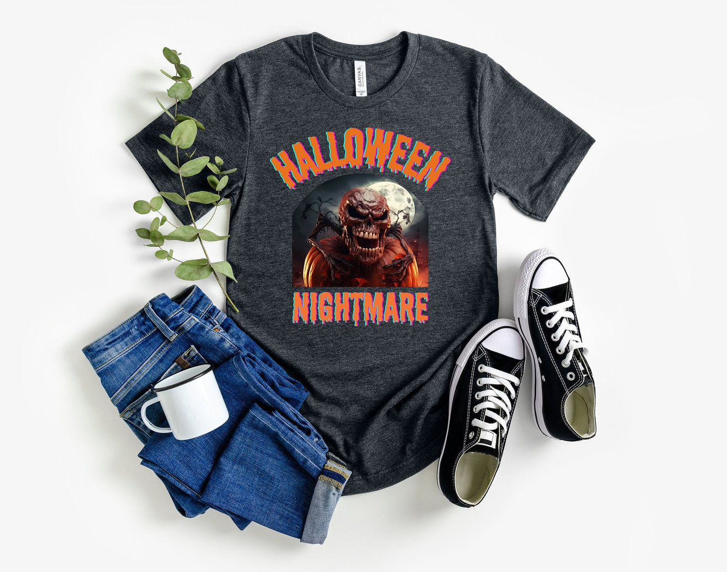 Scary Halloween Pumpkin shirt, Mens Womens Evil Halloween Tee, Horror Halloween T Shirt, Creepy Halloween Pumpkin Shirt, Dark Pumpkin shirt