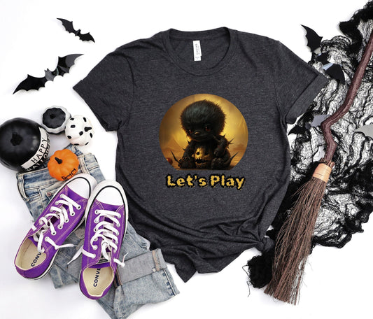 Halloween Teddy With Evil Intentions Shirt, Teddy Wants To Play Shirt, Cute Black Teddy with a dark secret shirt, Halloween creepy Teddy tee