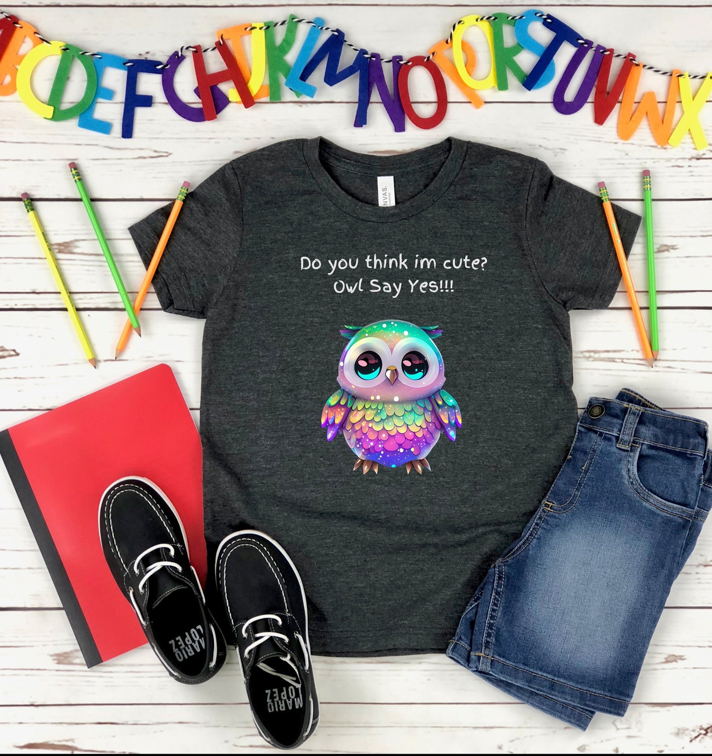 Kids Owl shirt, cute owl t - shirt, Owl lovers shirt, Owl Shirt For Kids, Owl shirt, Rainbow Owl shirt, adorable owl shirt, Kids gift shirt