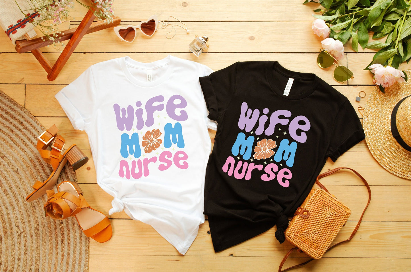Wife Mom Nurse Shirt, I love nurses shirt, Awesome gift shirt for nurses, gift shirt for a special nurse, Thank you gift shirt for nurses