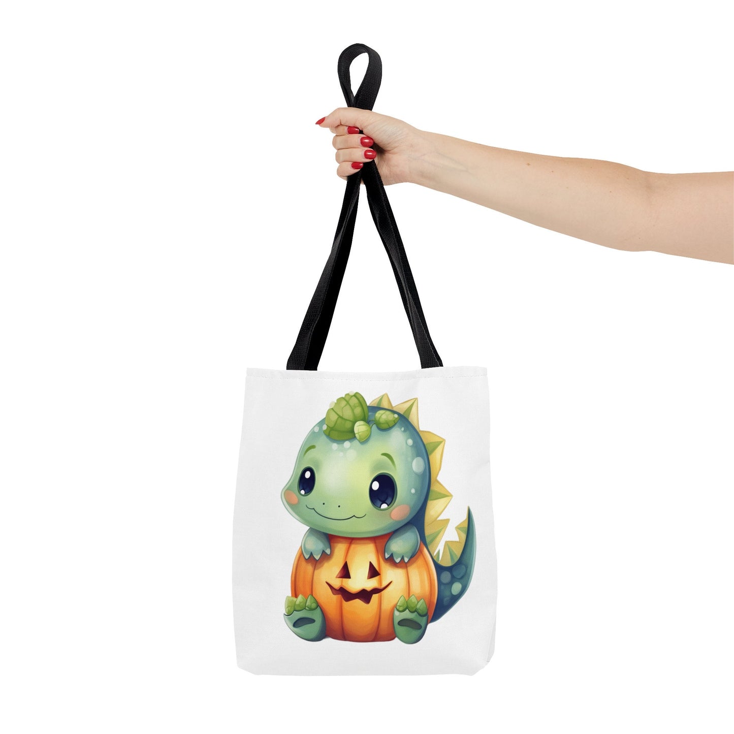 Adorable Tote bag with cute Dinosaur, Dinosaur Tote bag for any Occassion, Cute Dinosaur Tote for Halloween,  Mens, Womens, Kids Tote bag