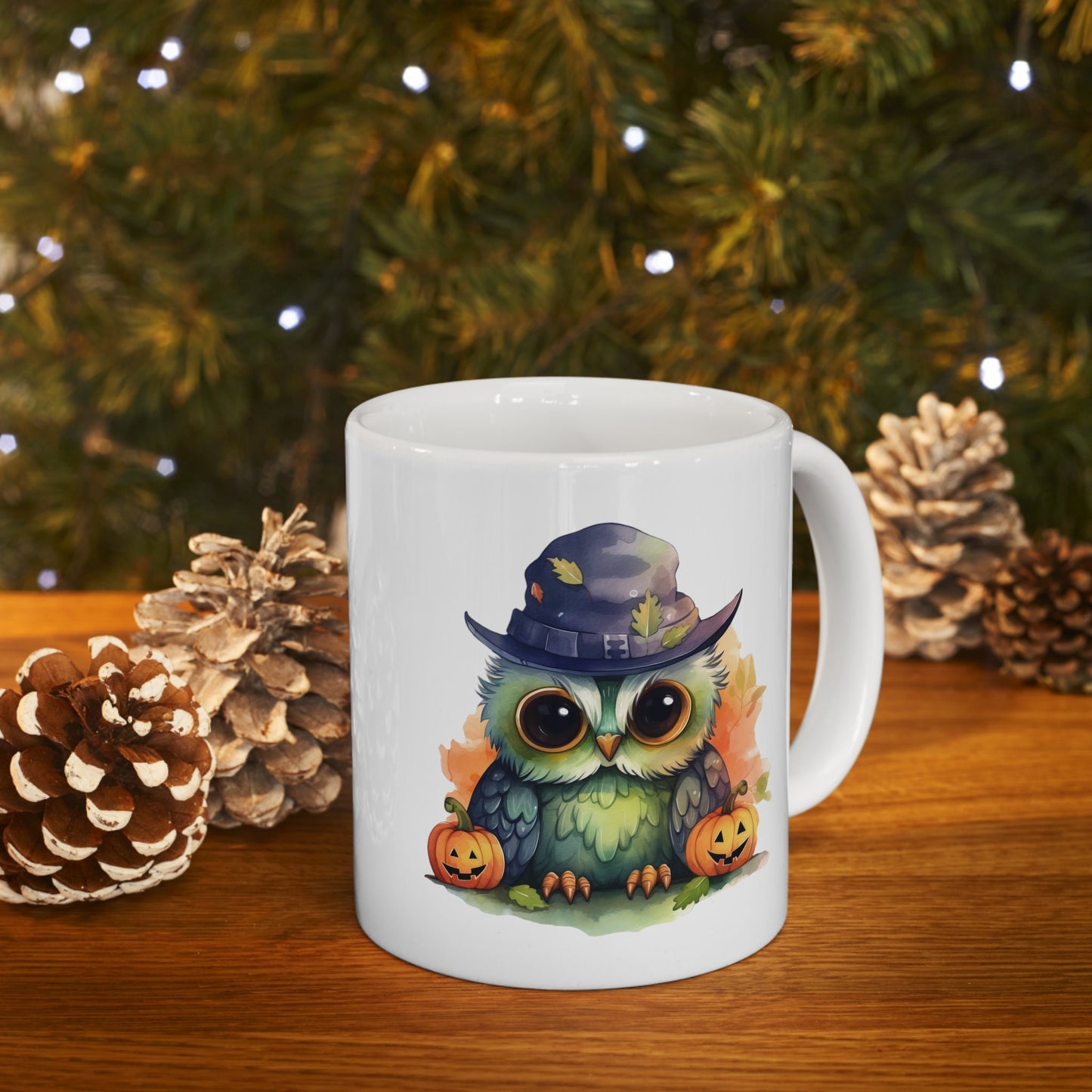 Adorable Halloween Coffee Mug with cute Owl, Owl Coffee Mug for any Occasion, Cute Owl Cup for Halloween,  Mens, Womens, Kids Coffee Mug
