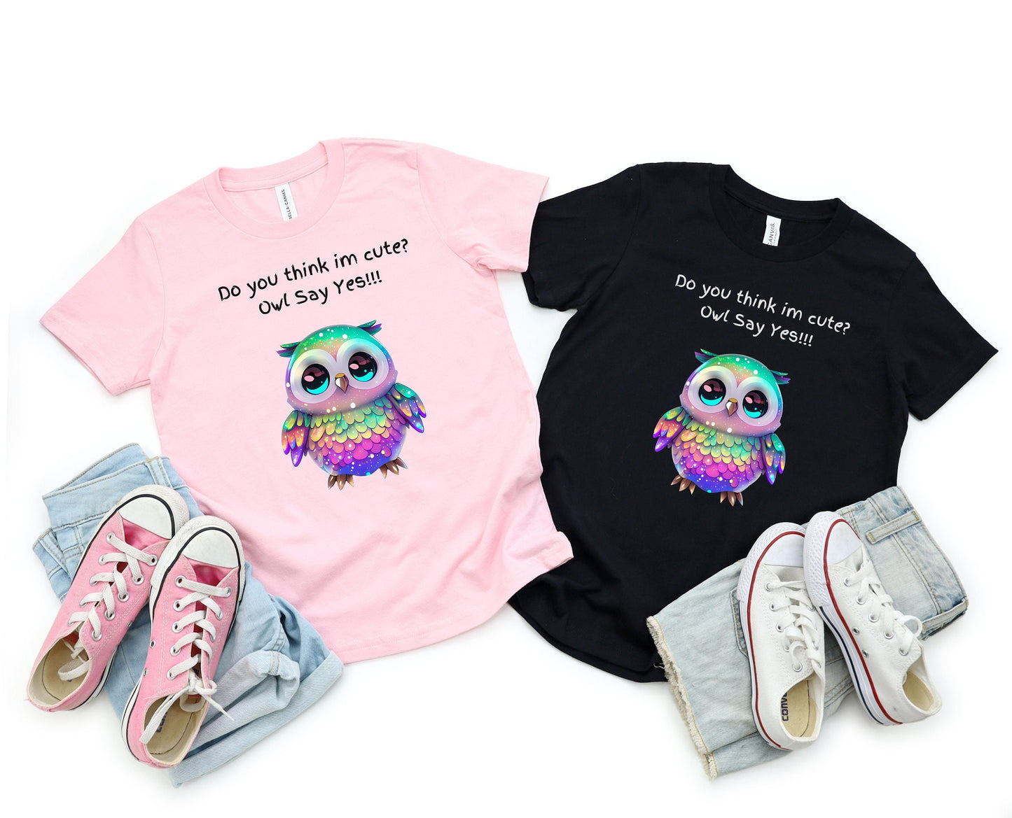 Kids Owl shirt, cute owl t - shirt, Owl lovers shirt, Owl Shirt For Kids, Owl shirt, Rainbow Owl shirt, adorable owl shirt, Kids gift shirt
