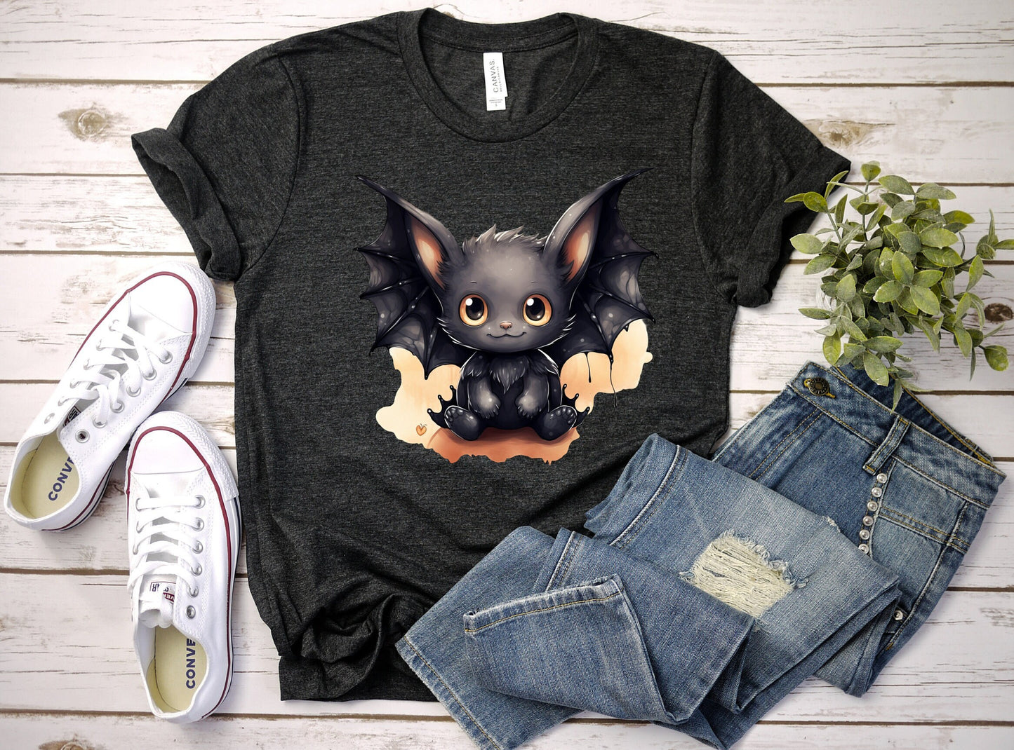 Halloween Black Vampire Bat Shirt, Bat Wants To Play Shirt, Adorable Black Bat with Big Eyes shirt, Halloween Witches Vampire Bat Shirt