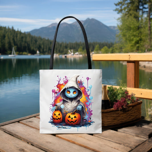 Adorable Tote bag with cute Ghost, Ghost Tote bag for any Occassion, Cute Ghost Tote bag perfect for Halloween,  Mens, Womens, Kids Tote bag
