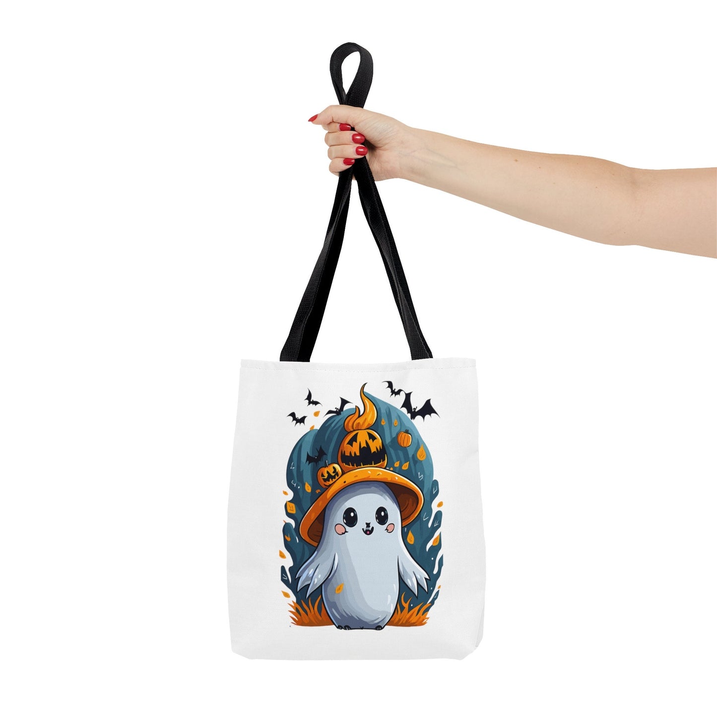 Adorable Tote bag with cute Ghost, Ghost Tote bag for any Occassion, Cute Ghost Tote bag perfect for Halloween,  Mens, Womens, Kids Tote bag
