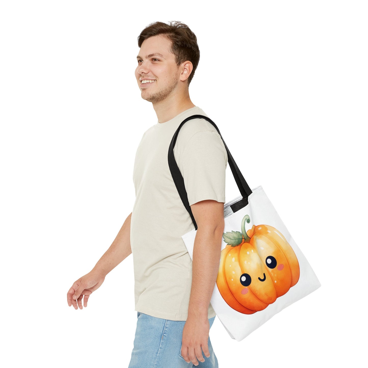 Adorable Tote bag with cute Pumpkin, Pumpkin Tote bag for any Occassion, Cute Pumpkin Tote bag for Halloween,  Mens, Womens, Kids Tote bag
