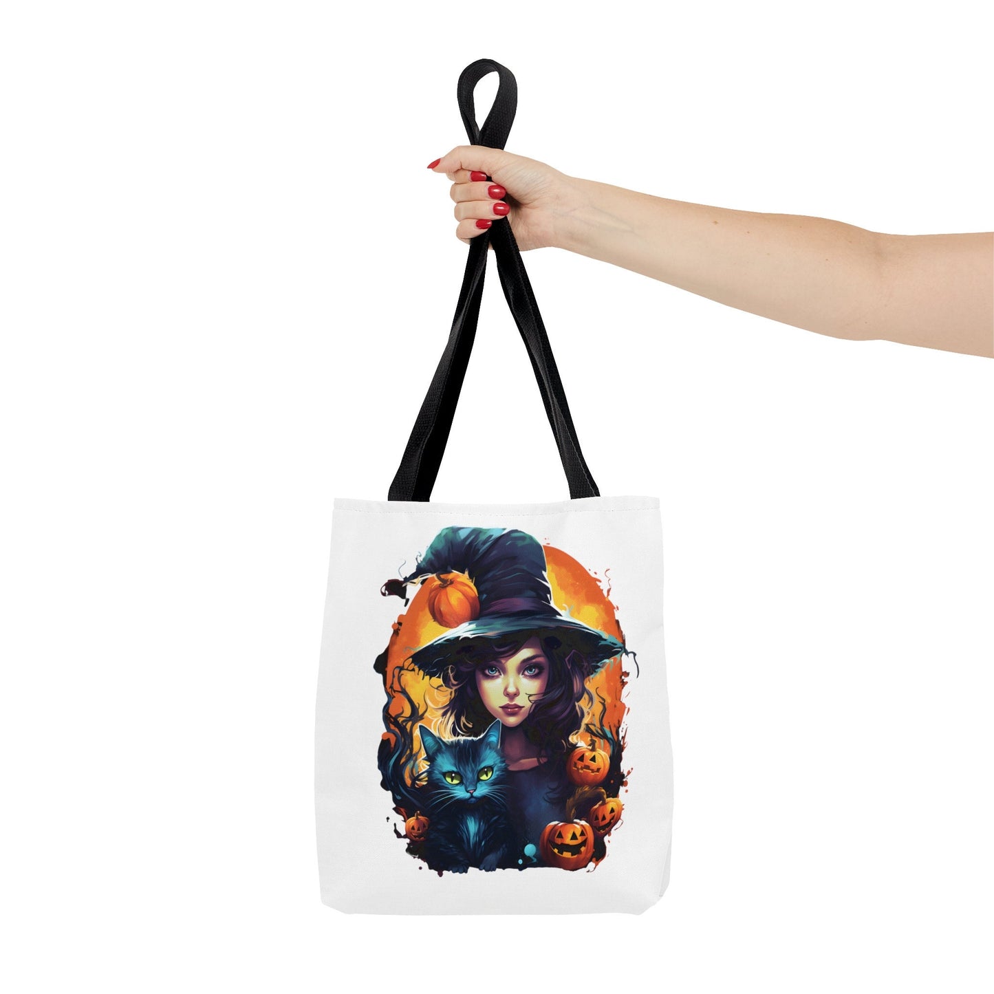 Cute Tote Bag with Beautiful Witch, Witch Tote bag for any Occassion, Cute Witch Tote bag for Halloween,  Mens, Womens, Kids Tote bag