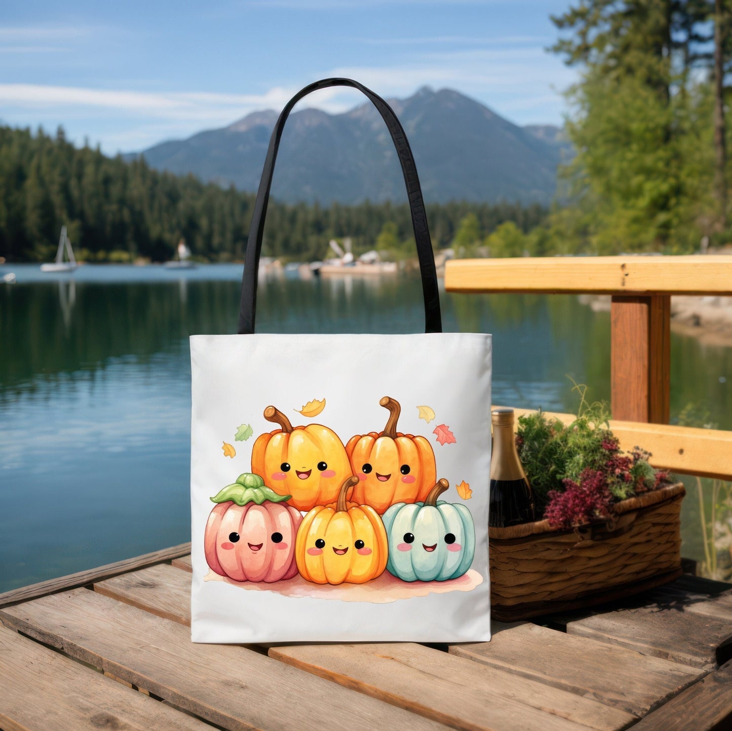 Adorable Tote bag with cute Pumpkins, Pumpkins Tote bag for any Occassion, Cute Pumpkin Tote bag for Halloween,  Mens, Womens, Kids Tote bag