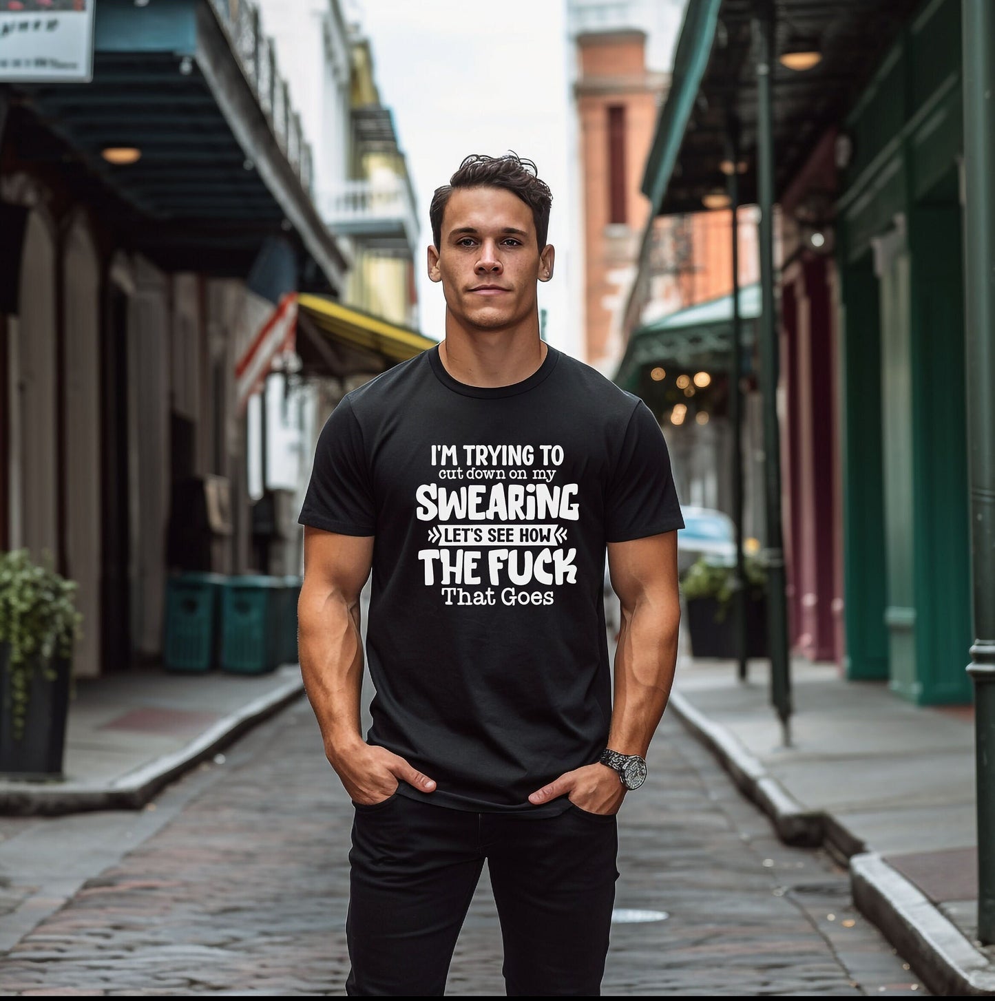 I have to cut down on my swearing lets see how the fuck that goes T shirt, Hilarious sayings shirt, gift for your favorite potty mouth.