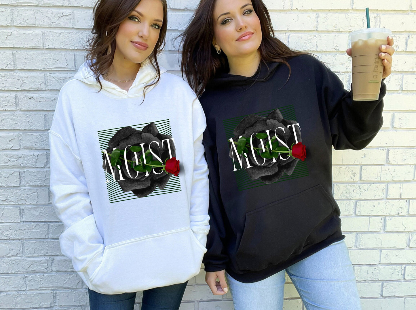 Moist rose funny graphic Hoodie, Moist flower Hoodie, people hate the word moist Hoodie, Cringe worthy moist Hoodie, hated word Moist Hoodie