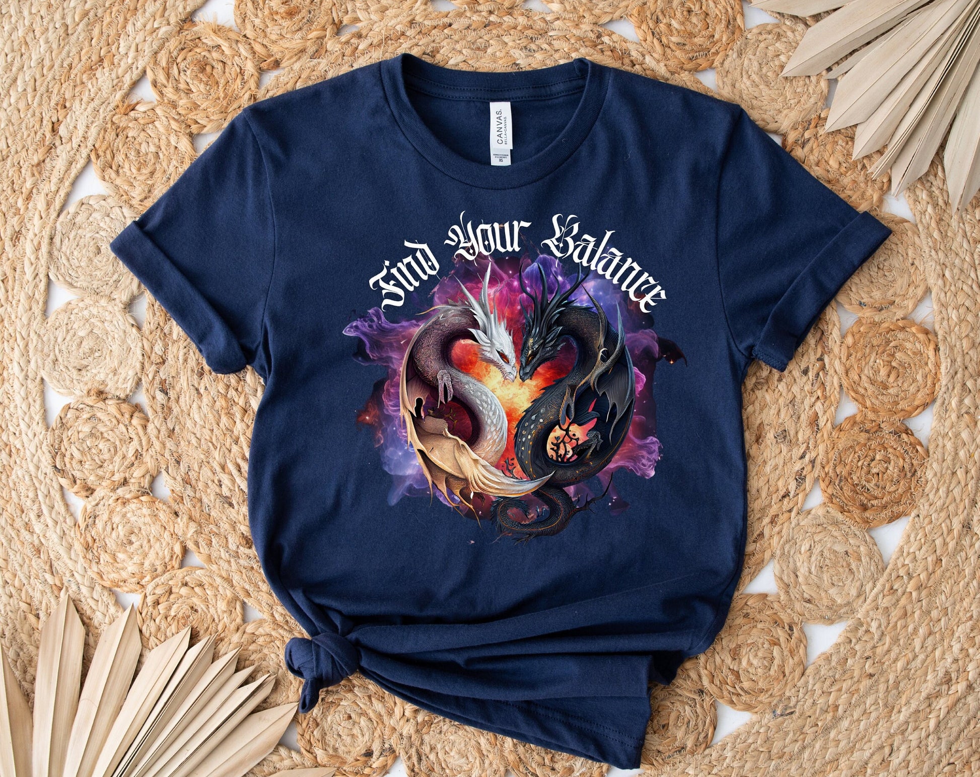Stylish Graphic T shirt with Ying Yang Dragons.  Stylish shirt with Beautiful Design.  Motivational Message to bring inspiration.  Find your Balance with this amazing shirt.  This Shirt is as comfortable as it is awesome.
www.scorpiontees.etsy.com