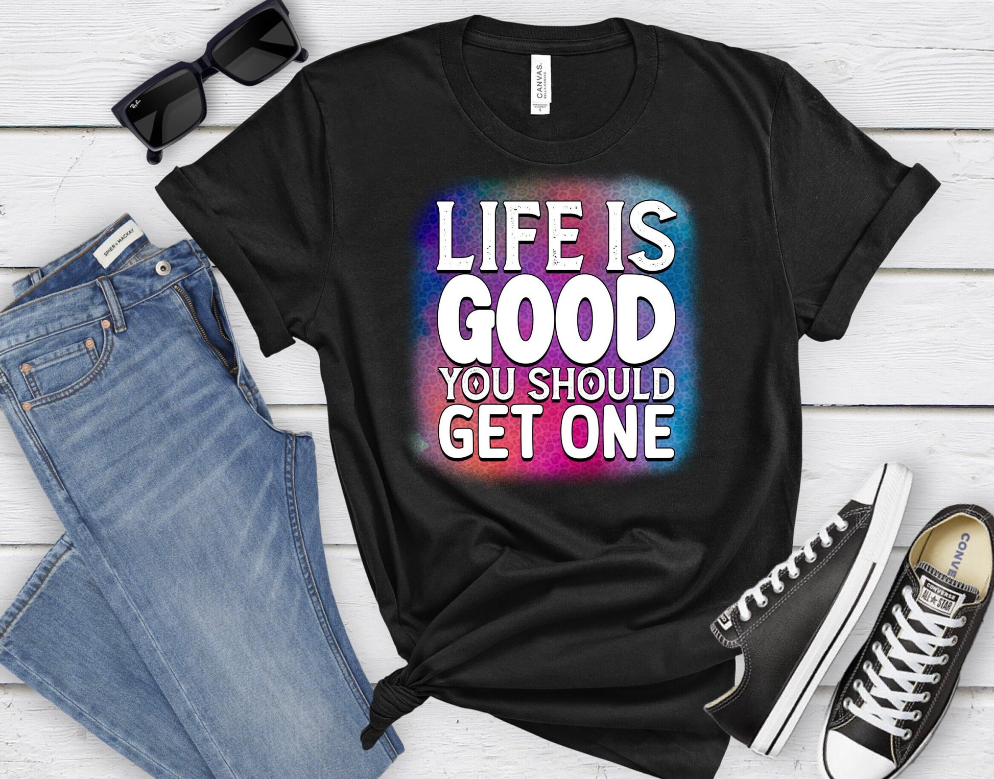 Hilarious and Colorful Life Is Good You Should Get One Shirt. The Shirt Will Make You The Life of The Party. Get Great Laughs While Inspiring Few People and Insulting the Haters. Don't Wait! Get Your Today.  www.scorpiontees.etsy.com