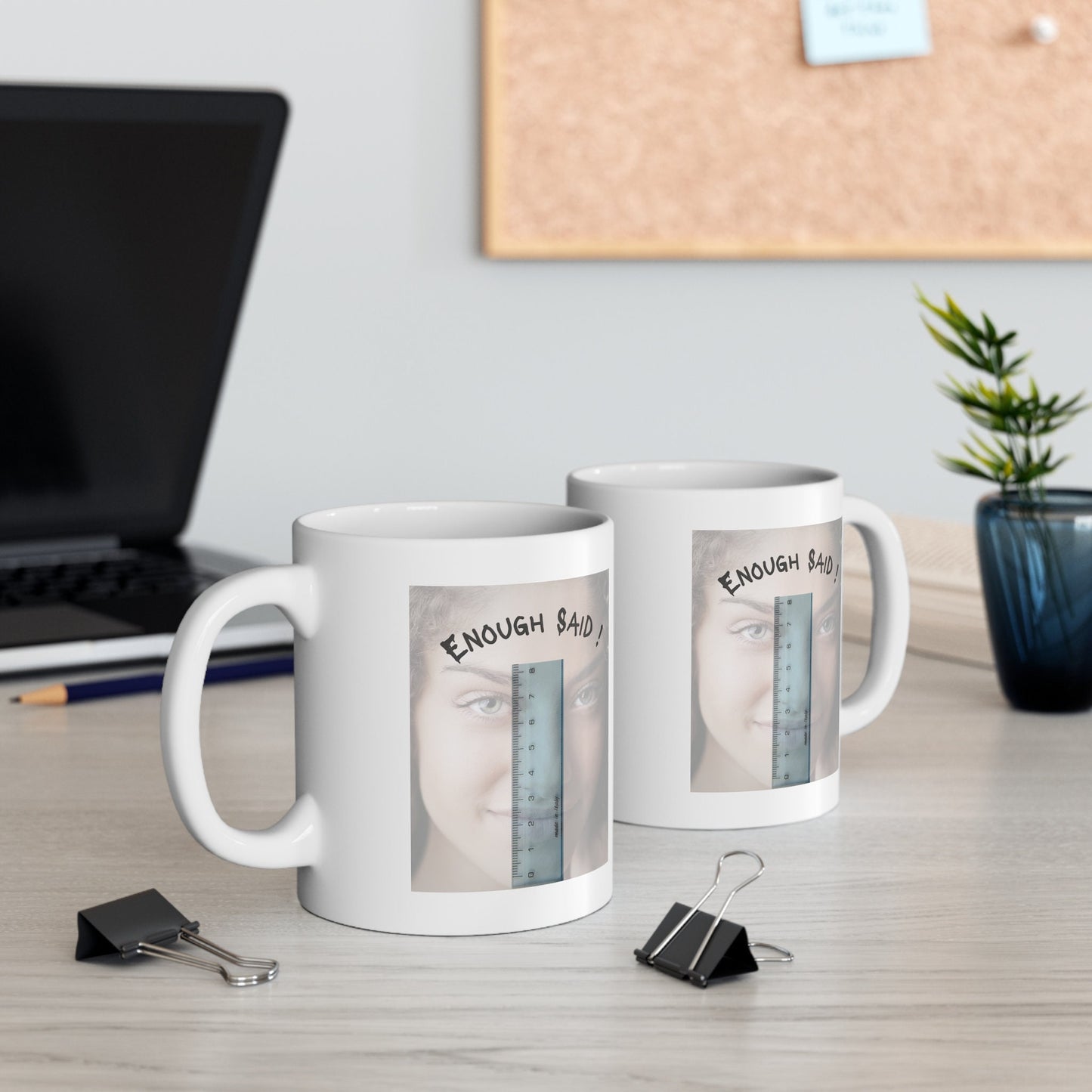 enough said size matters Ruler Mug, Size does Matters Mug, Funny Penis Mug, Funny woman Ruler Mug, The best Gag Penis gift Mug