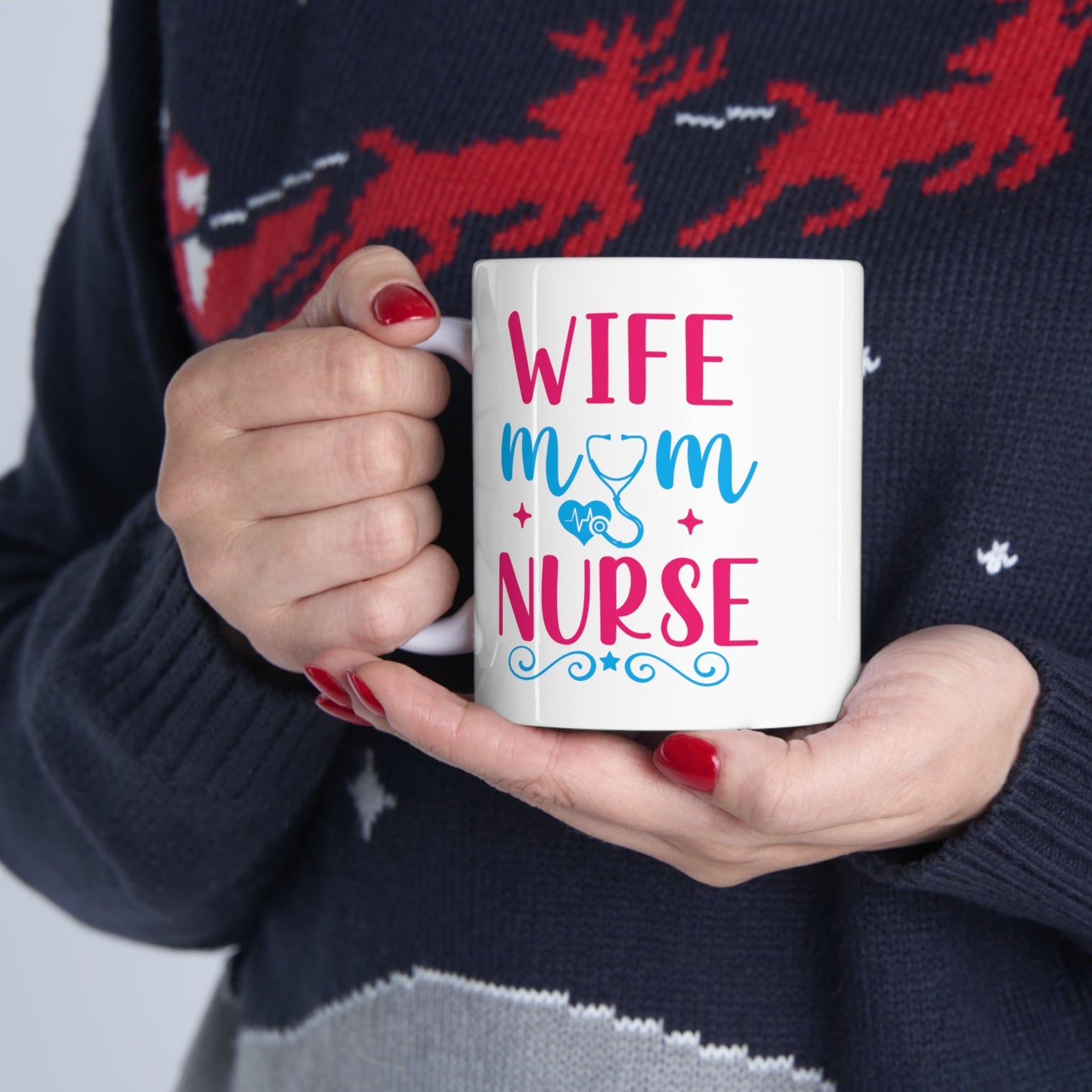 Wife Mom Nurse Mug, I love nurses Mug, Awesome gift Mug for nurses, gift Mug for a special nurse, Thank you gift Mug for nurses