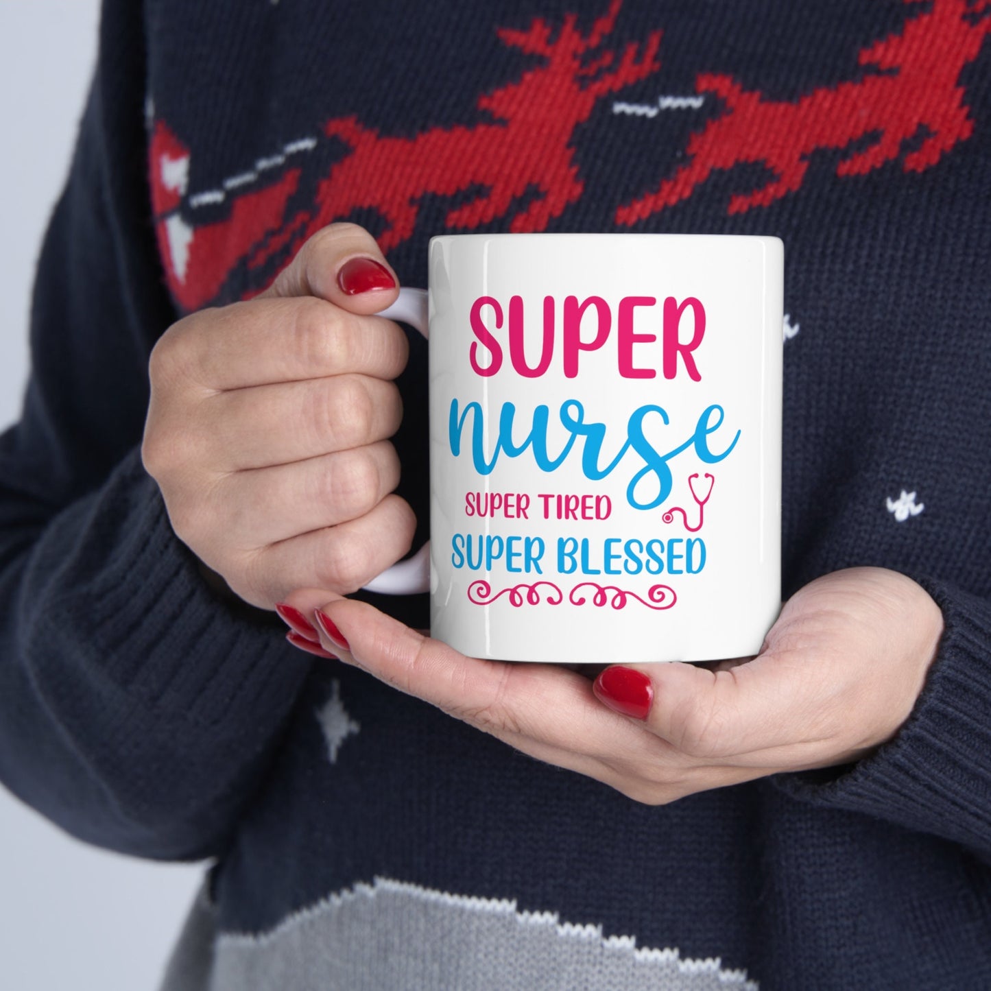 Super Blessed Nurse Nursing Mug, I love nurses Mug, Awesome gift Mug for nurses, gift Mug for a special nurse, Thank you gift Mug for nurses