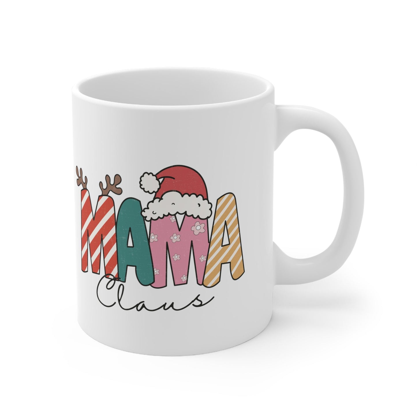 Mama Claus Christmas Mug, Perfect Holiday Cheer Coffee Mug, Gift Mug for Christmas Spirit, Cute Christmas mugs for Family and friends