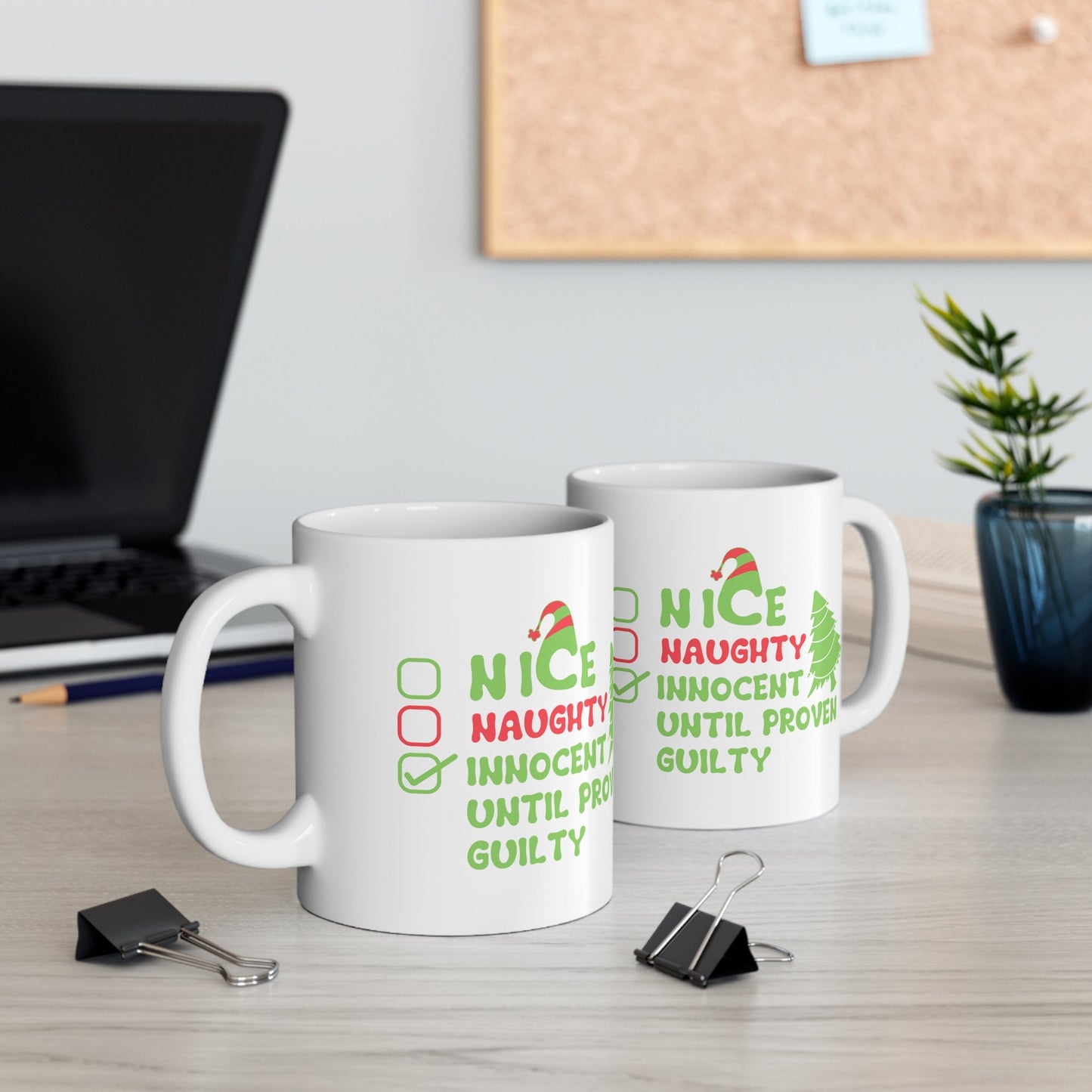 Naughty or Nice Chritmas Mug, Perfect Holiday Cheer Coffee Mug, Gift Mug for Christmas Spirit, Cute Christmas mugs for Family and friends