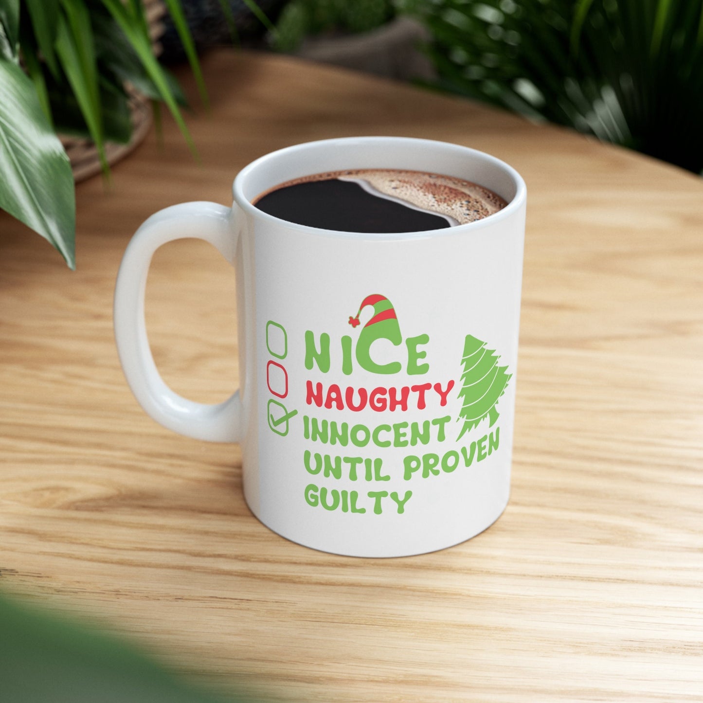 Naughty or Nice Chritmas Mug, Perfect Holiday Cheer Coffee Mug, Gift Mug for Christmas Spirit, Cute Christmas mugs for Family and friends