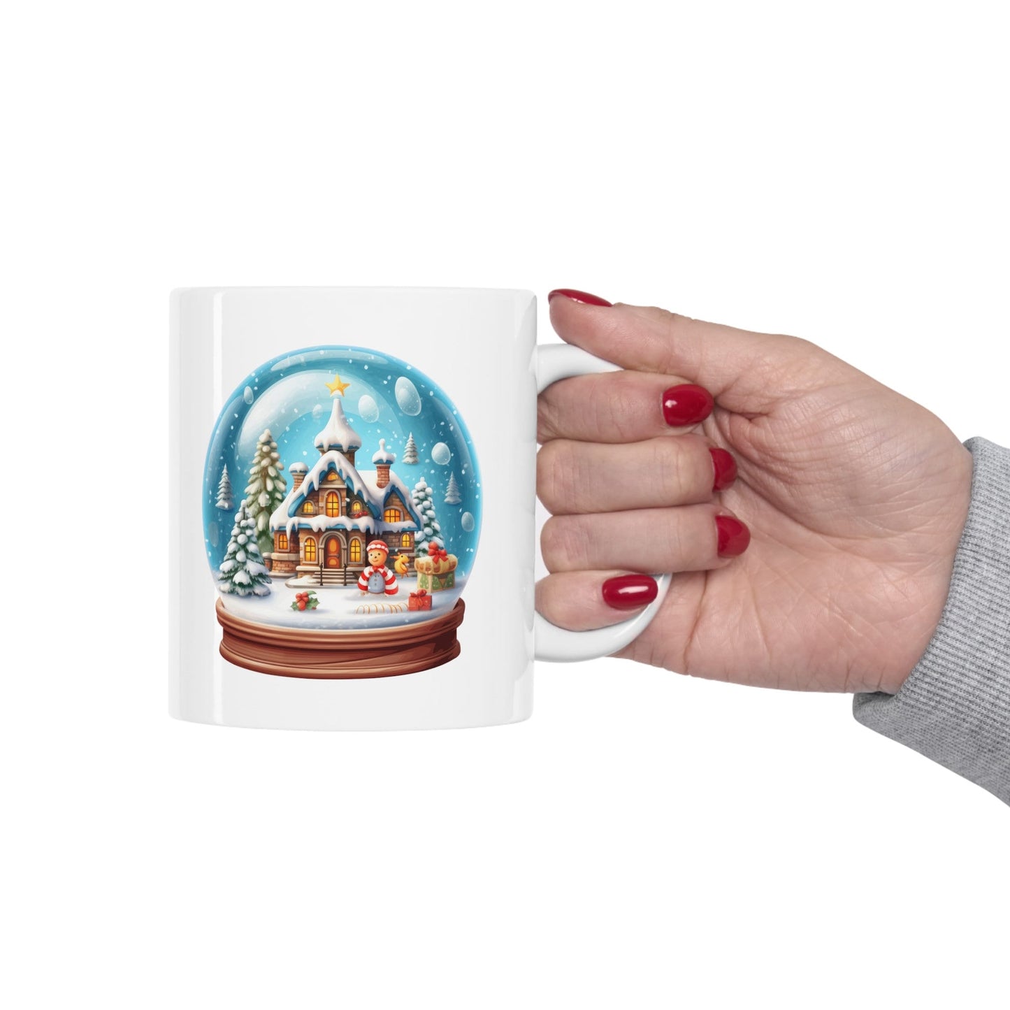 Snow Globe Christmas Mug, Perfect Holiday Cheer Coffee Mug, Gift Mug for Christmas Spirit, Cute Christmas mugs for Family and friends