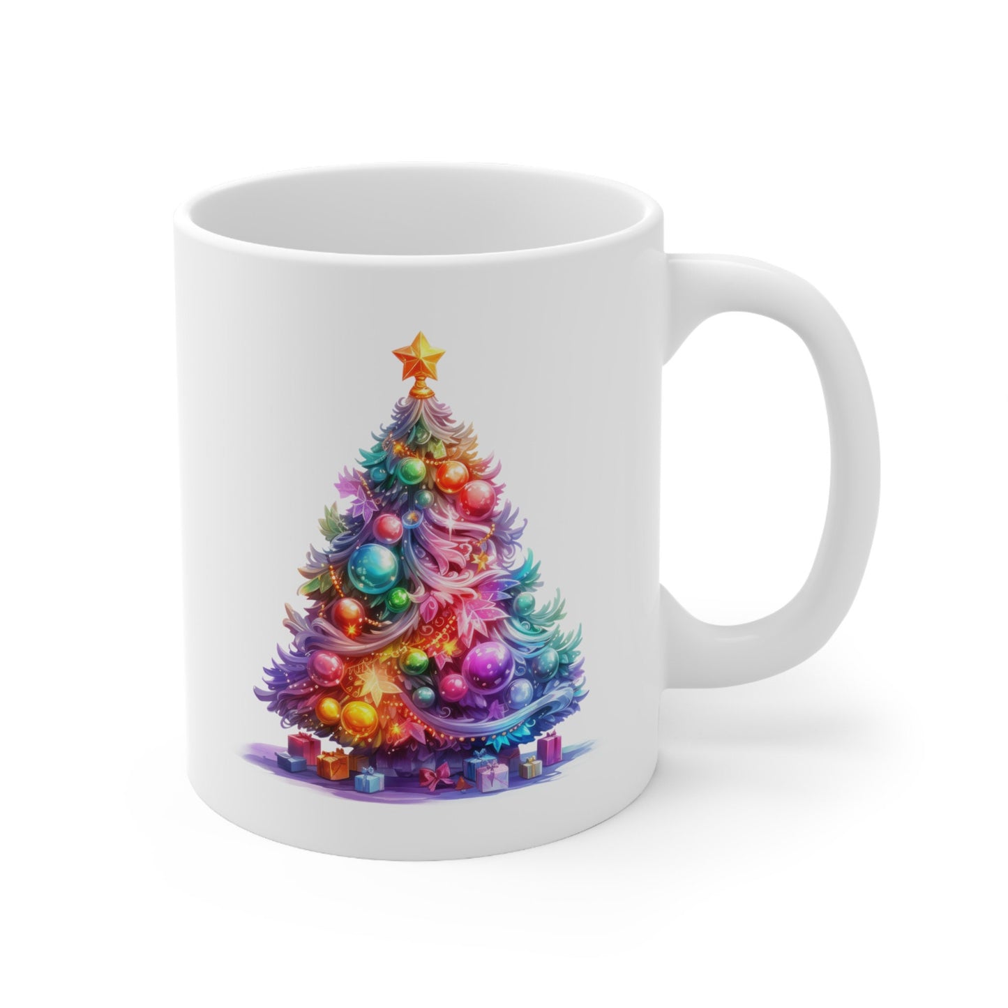 Holiday Tree Christmas Mug, Perfect Holiday Cheer Coffee Mug, Gift Mug for Christmas Spirit, Cute Christmas mugs for Family and friends