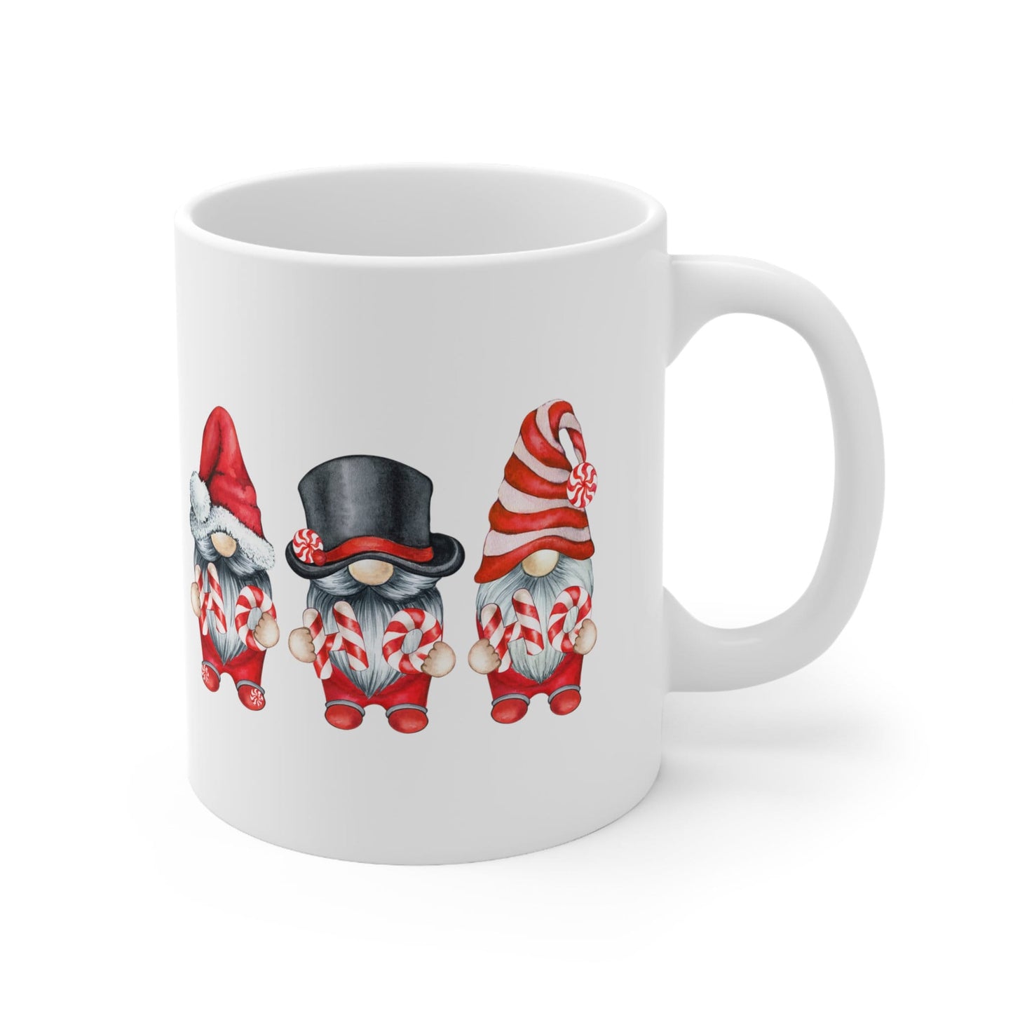 Peppermint Gnomes Christmas Mug, Perfect Holiday Cheer Coffee Mug, Gift Mug for Christmas Spirit, Cute Christmas mug for Family and friends