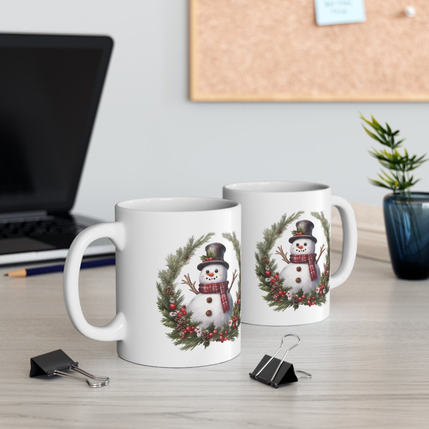 Snowman Reef Christmas Mug, Perfect Holiday Cheer Coffee Mug, Gift Mug for Christmas Spirit, Cute X-Mas mug for Family and friends